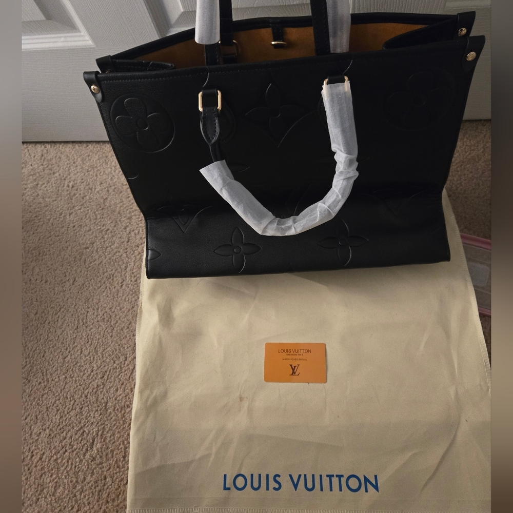 Louis Vuitton Black Embossed Tote